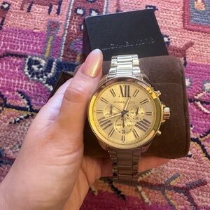 Michael Kors Runway Chronograph oversized Gold Watch